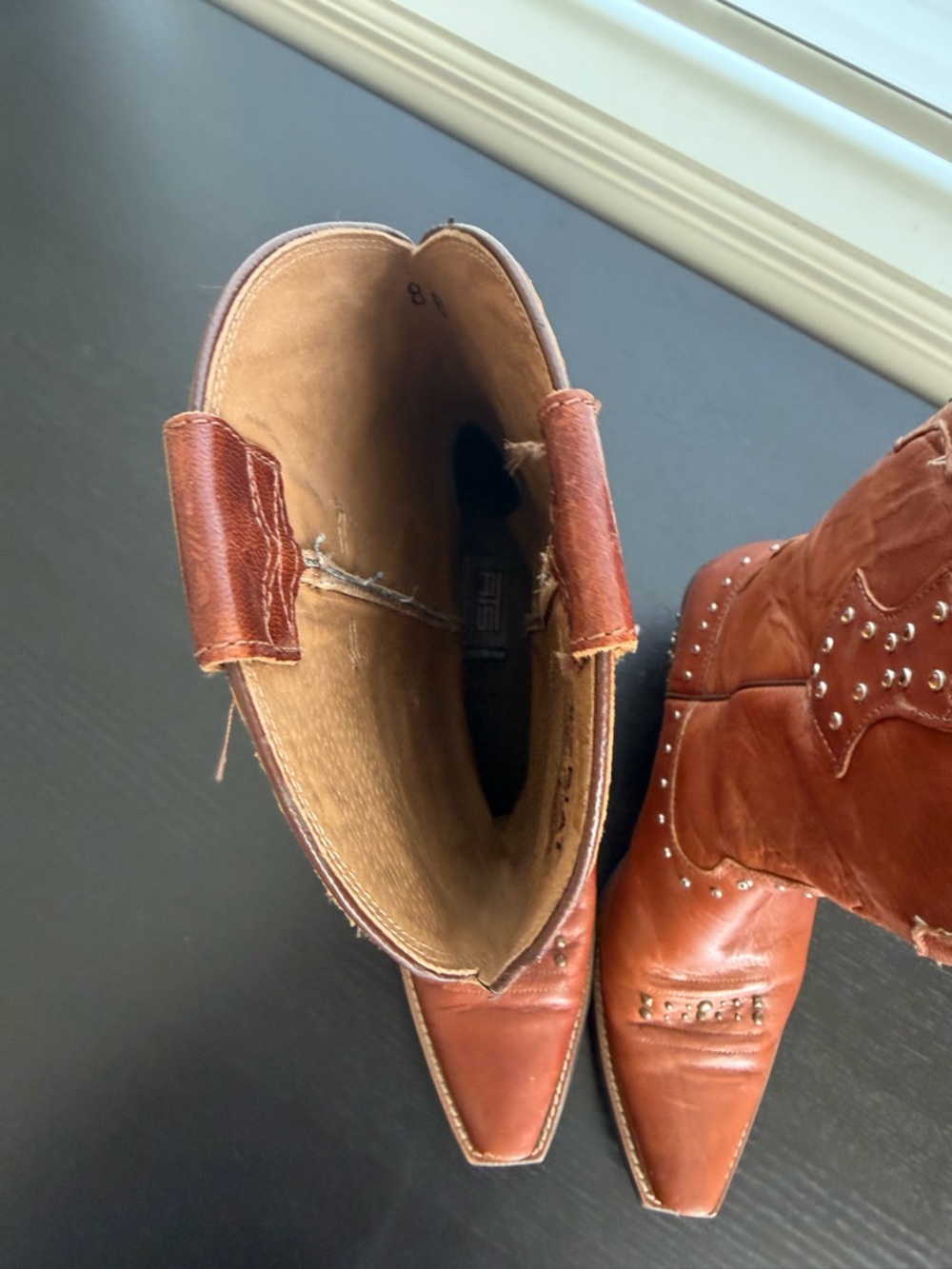 Ariat Brown Studded Western Heeled Boots 10012913 - Picture 10 of 11